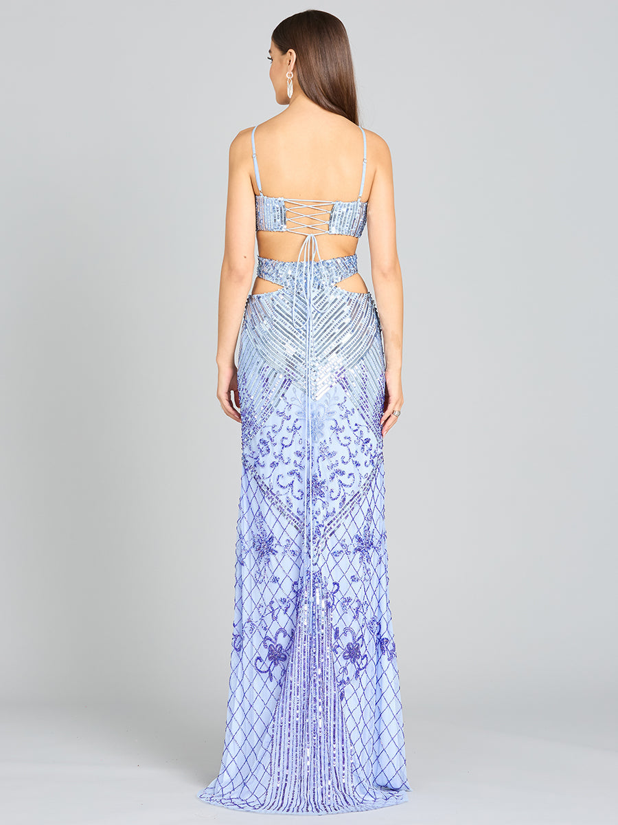 Prom Dresses Long Formal Beaded Sequin Prom Dress Periwinkle