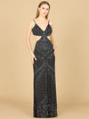 Prom Dresses Long Formal Beaded Prom Dress Black/Gunmetal