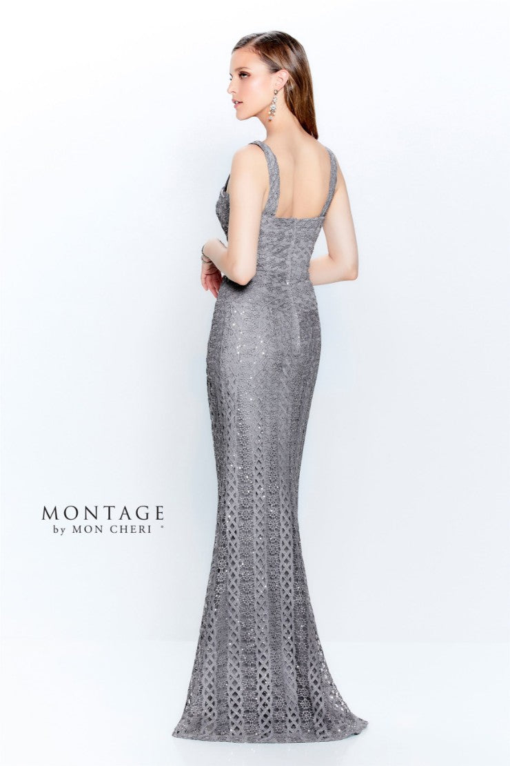 Formal Dresses Sequin Long Metallic Formal Dress Gray