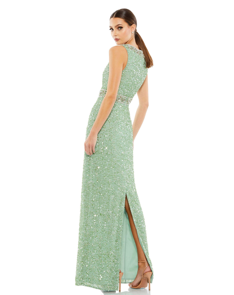 Formal Dresses Long Sequin Jewel Formal Prom Dress Mint