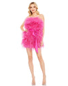 Cocktail Dresses Short Feather Cocktail Mini Dress Pink