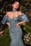 Prom Dresses Long Mermaid Formal Prom Dress Dusty Blue