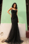 Prom Dresses Beaded Long Prom Mermaid Gown Black
