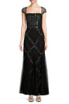 Formal Dresses Long Formal Beaded Evening Dress Black Gunmental