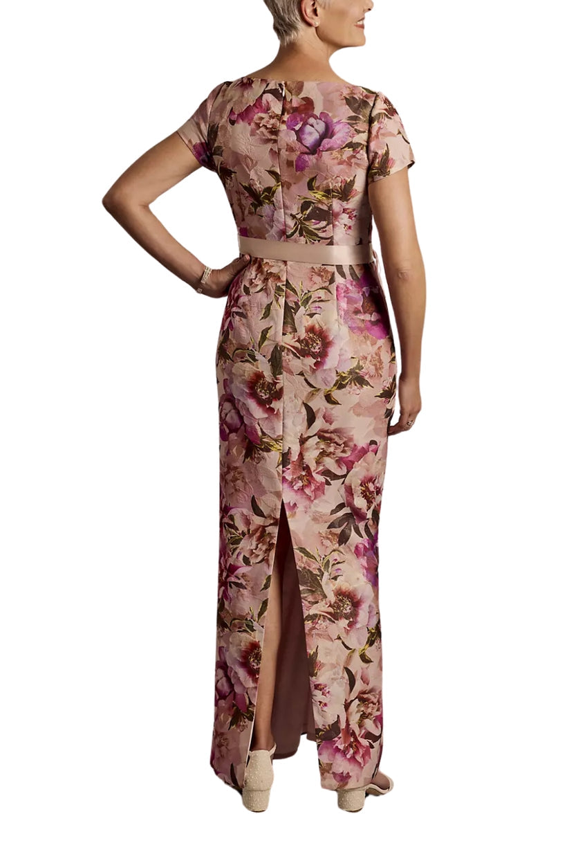 Formal Dresses Long Formal Floral Print Evening Dress Blush Multi