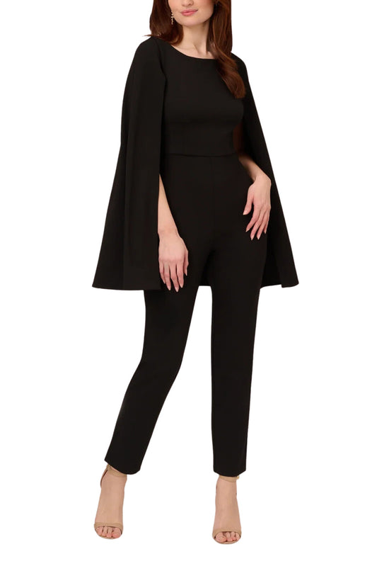 Jumpsuit Long Formal Capelet Jumpsuit Black