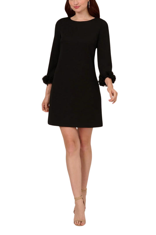 Cocktail Dresses Short Ruffle Sleeve Cocktail Dress Black