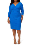 Plus Size Dresses Plus Size Short Fitted Cocktail Dress  Cool Cobalt