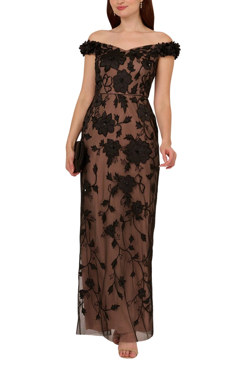 Formal Dresses Long Fitted Beaded Sequin Formal Dress Black Rose Gold