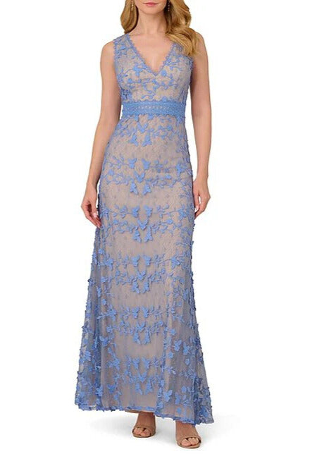 Prom Dresses Long Formal Floral Lace Evening Prom Dress Peri Blue