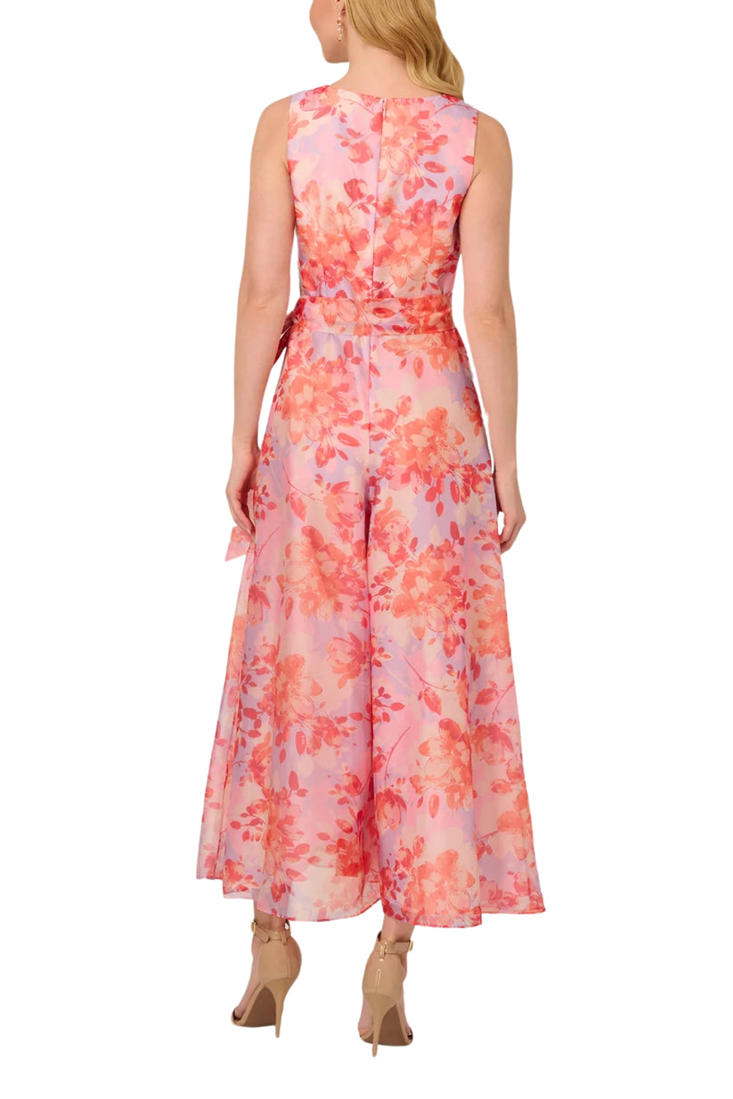 Jumpsuit Long Floral Formal Wide Leg Jumpsuit Peri Coral Multi