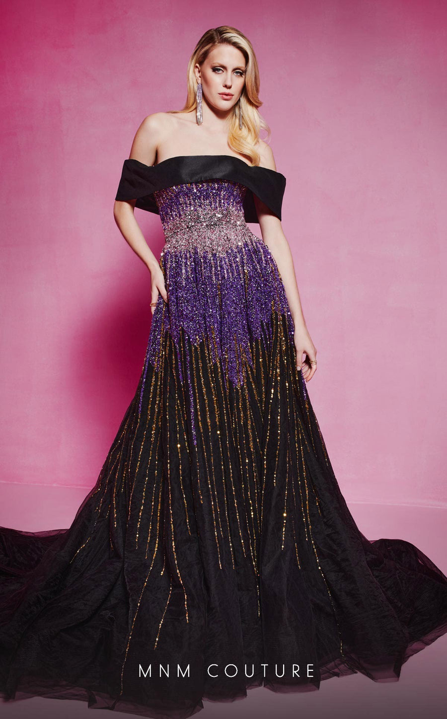 Prom Dresses Prom Ball Gown Sequin Long Formal Dress Purple