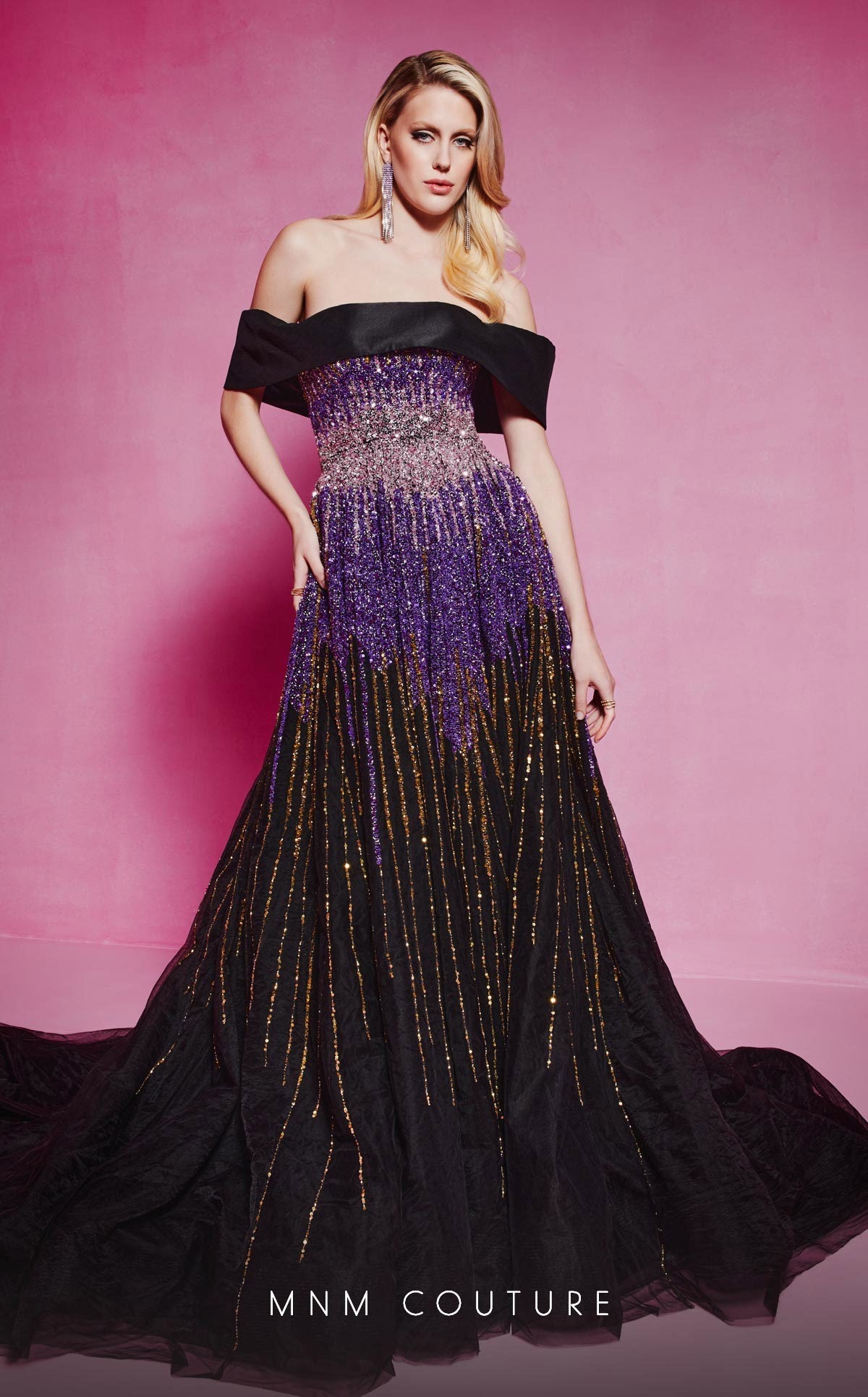 Prom Dresses Prom Ball Gown Sequin Long Formal Dress Purple