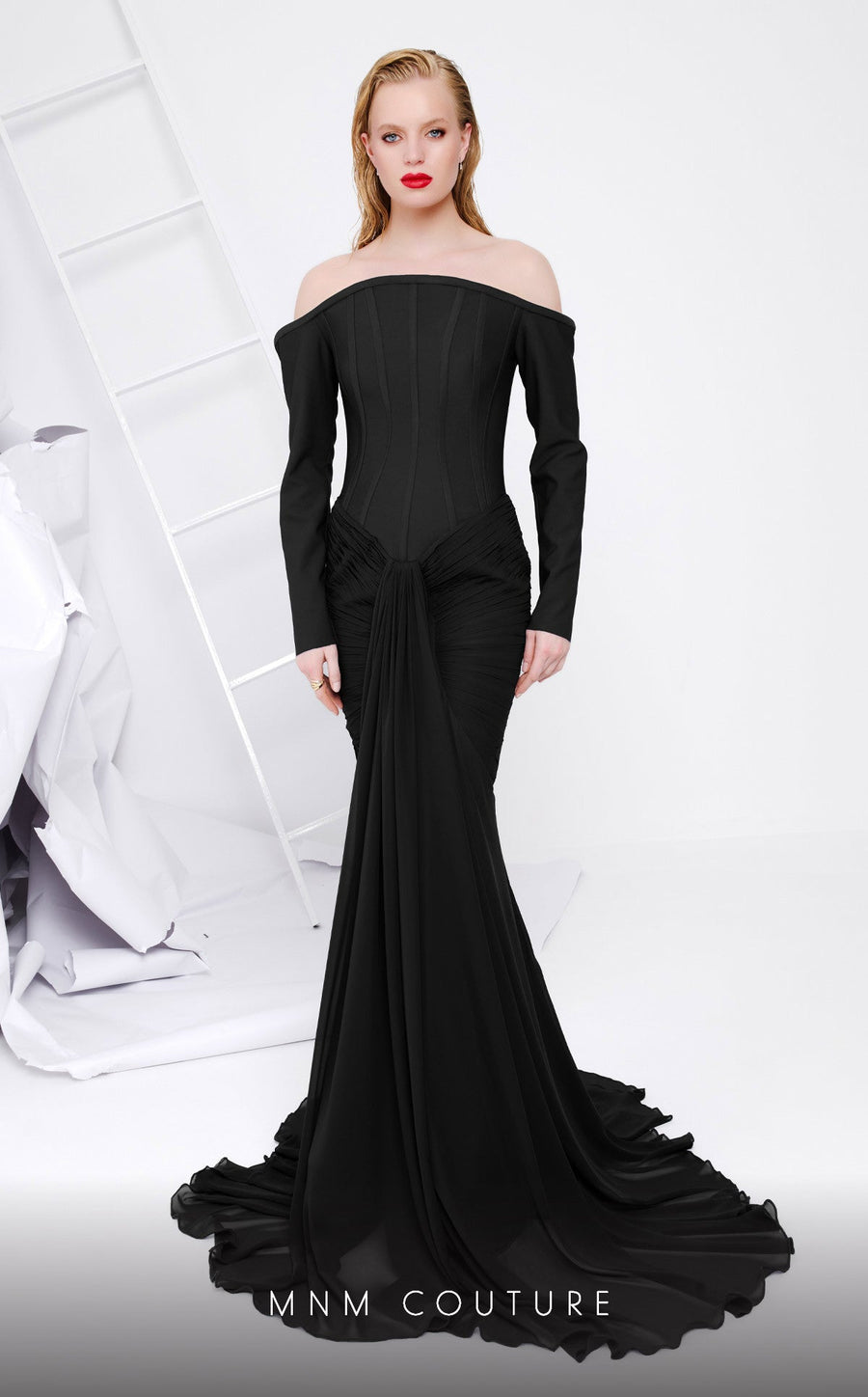 Formal Dresses Mermaid Long Formal Corset Evening Dress Black