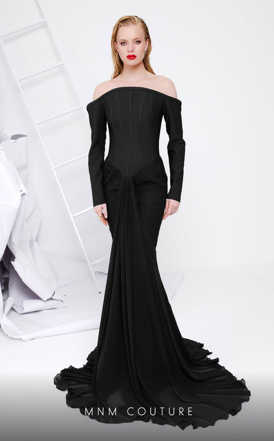 Formal Dresses Mermaid Long Formal Corset Evening Dress Black