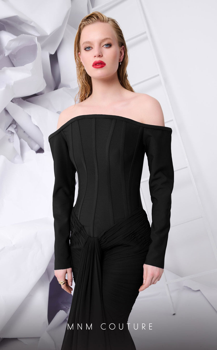 Formal Dresses Mermaid Long Formal Corset Evening Dress Black