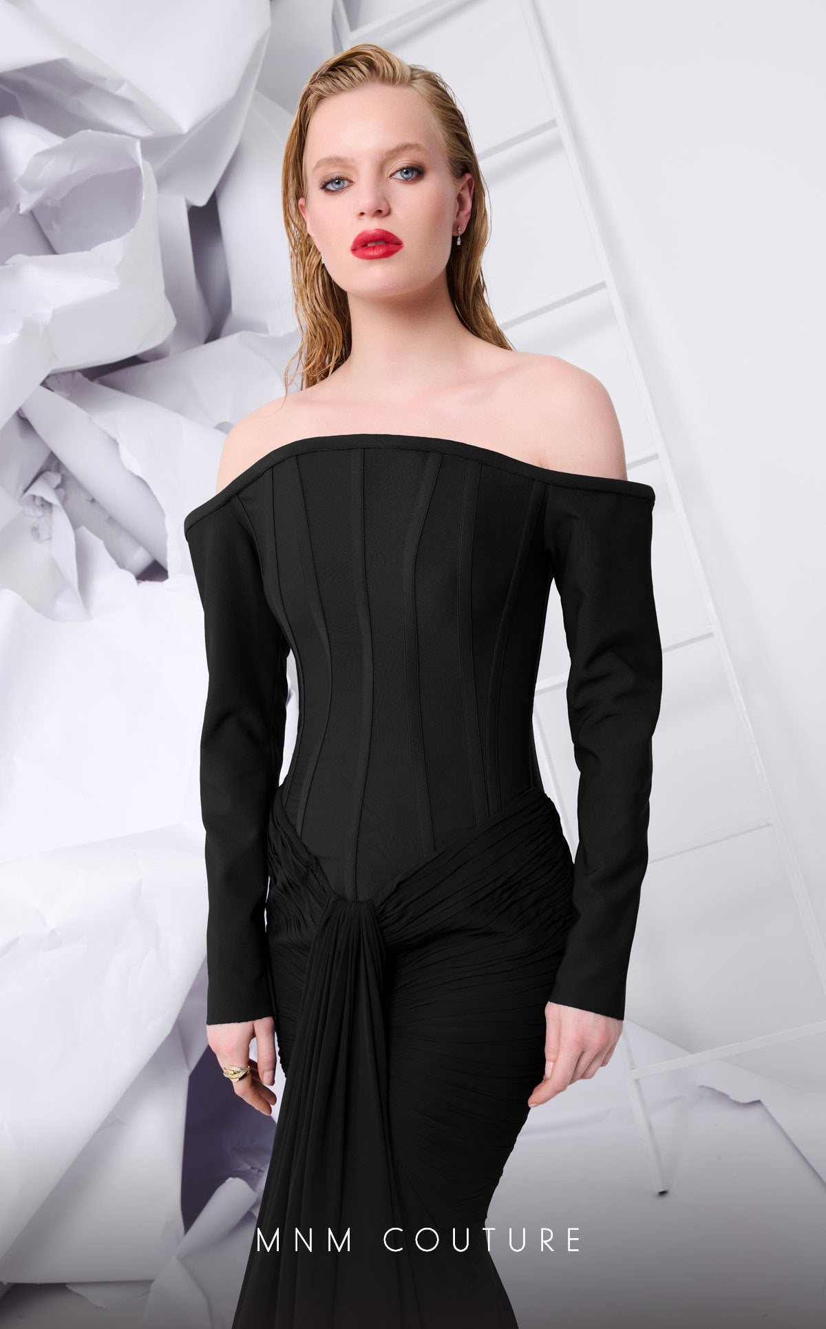 Formal Dresses Mermaid Long Formal Corset Evening Dress Black