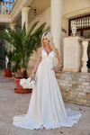Wedding Dresses Long A Line With Belt Wedding Dress Off White