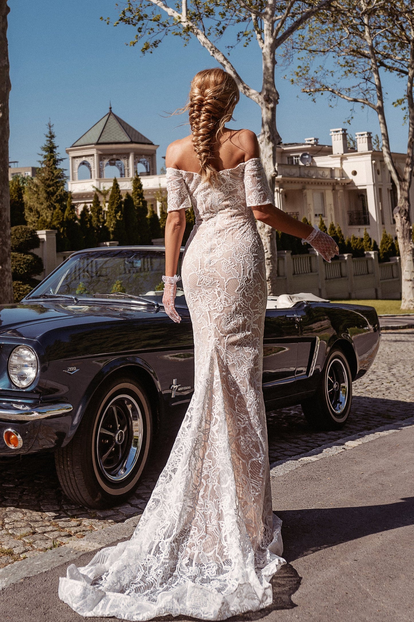 Wedding Dresses Long Overlay  Lace  Wedding Dress White/Ivory