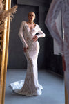 Wedding Dresses Long Mermaid Wedding Dress White/Nude
