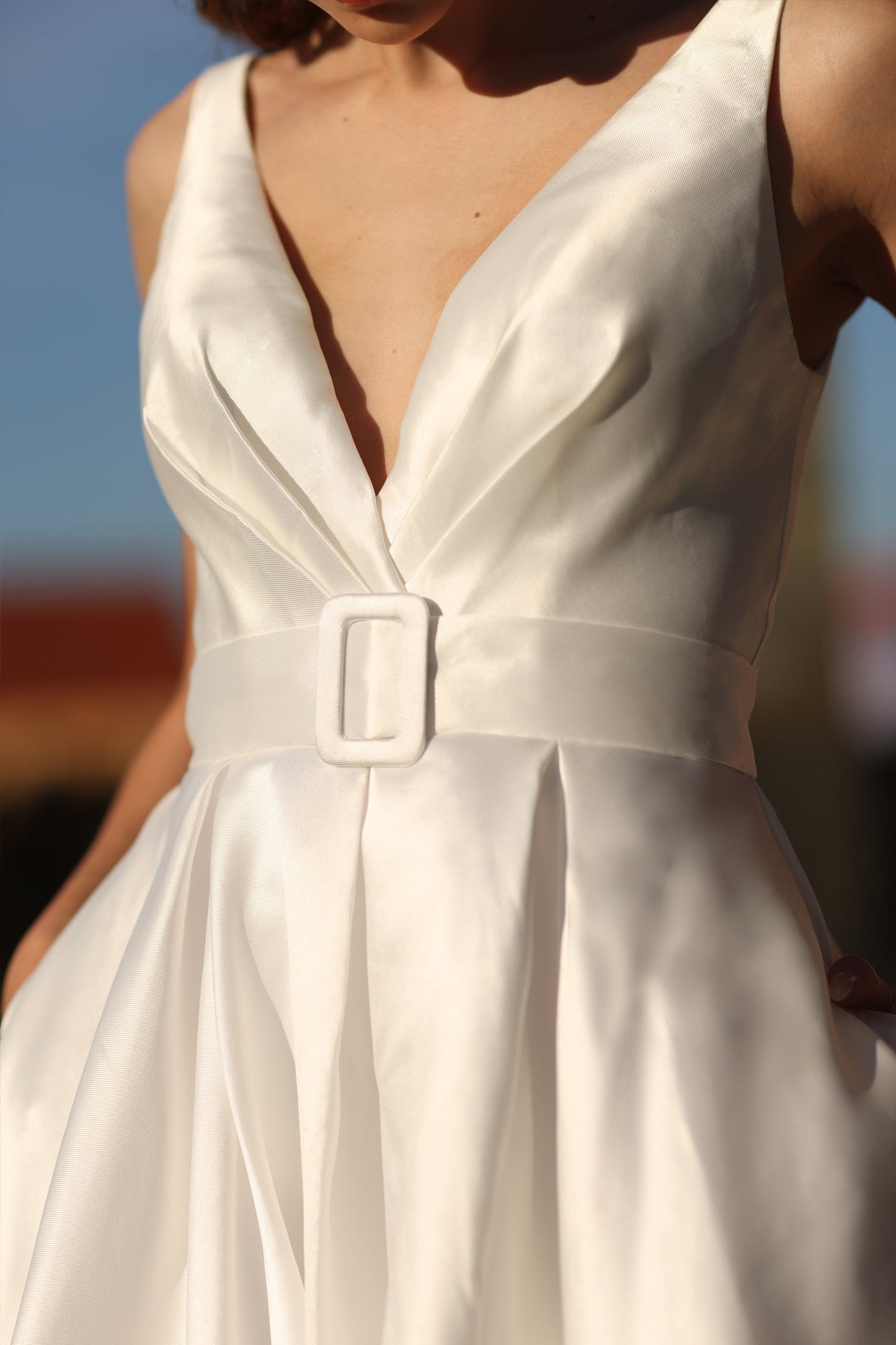 Wedding Dresses A Line Long Wedding Dress Off White