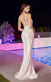 Prom Dresses Fitted Long Evening Gown Off White