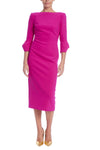 Cocktail Dresses Fitted Midi Cocktail Dress Fuchsia