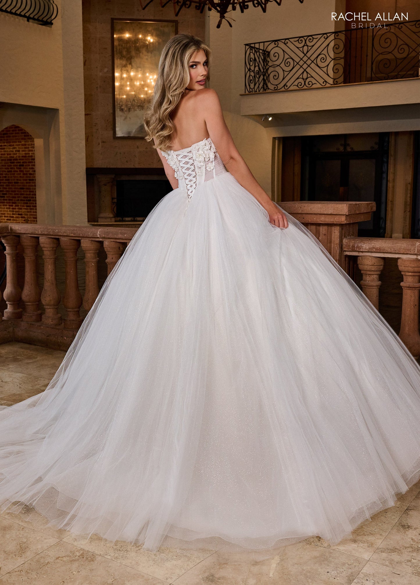 Wedding Dresses Long Glitter Pleated Wedding Dress Ivory