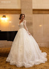 Wedding Dresses Long Glitter Beaded Lace Wedding Dress Ivory Nude