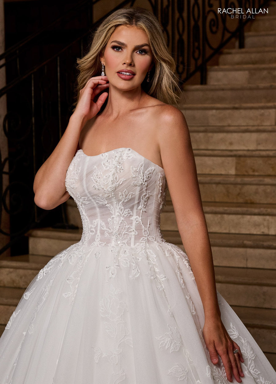 Wedding Dresses Long Bridal Gown Beaded Lace Wedding Dress Ivory Nude