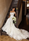 Wedding Dresses Long Mermaid Bridal Gown Glitter Wedding Dress Ivory