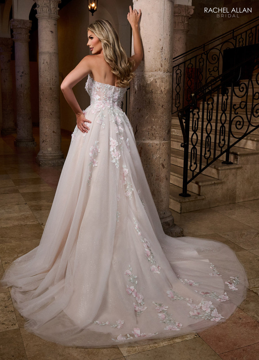 Wedding Dresses A Line Bridal Long 3D Floral Wedding Dress Blush Ivory Multi