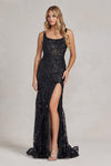 Nox Anabel C1103 Long Sleeveless Beaded Prom Dress