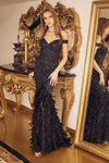 Nox Anabel C1106 Long Off Shoulder Fitted Prom Gown