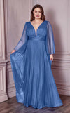 فستان LaDivine CD242C طويل رسمي بقصة A مقاس كبير