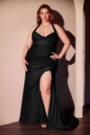 Plus Size Dresses Plus Size Long Formal Fitted Prom Dress Black