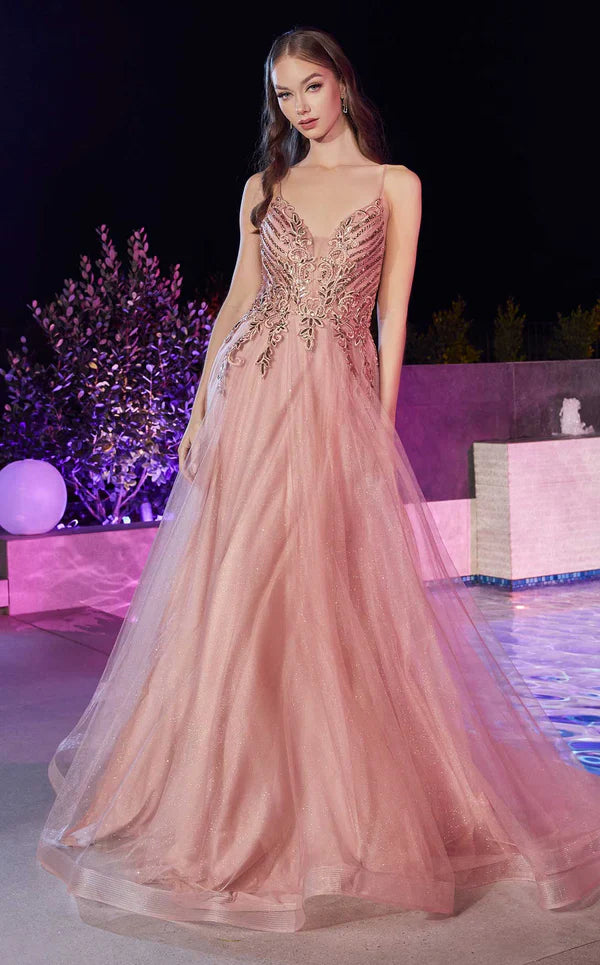 فستان حفلة موسيقية بدون حمالات من LaDivine CD874