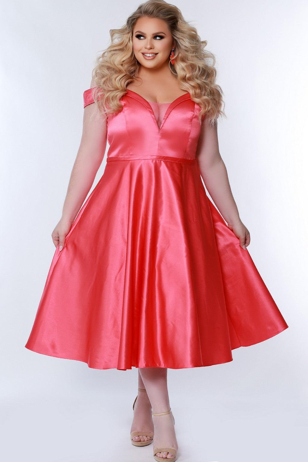 Sydneys Closet Short Off Shoulder Cocktail Dress