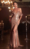 فستان طويل رسمي للحفلات الراقصة من LaDivine CH167 مزين بالترتر