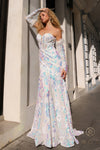 Prom Dresses Embellished Long Prom Mermaid Gown White Multi
