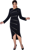 Cocktail Dresses Long Sleeve Fitted Short Dress Black