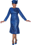 Cocktail Dresses Sequin Long Sleeve Midi Dress Royal
