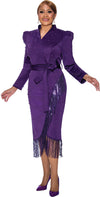 Plus Size Dresses Plus Size Midi Long Sleeve Dress Purple