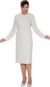 Cocktail Dresses Hoody Midi Dress Long Sleeve Ivory