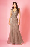 Formal Dresses Fully Beaded Long Couture Formal Evening Dress Antique Silver