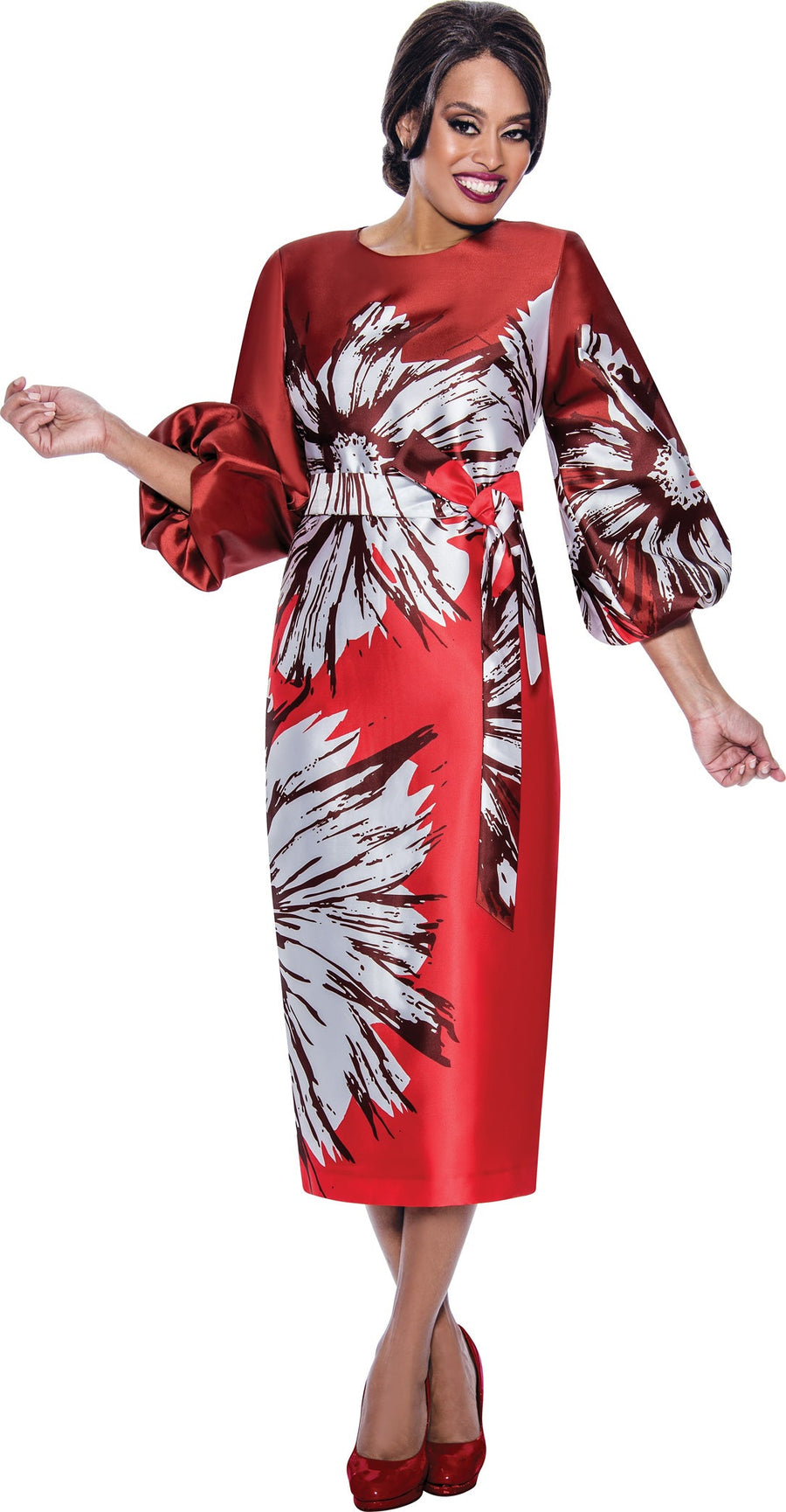 فستان رسمي مزهر للأم العروس من Divine Apparel DN12271