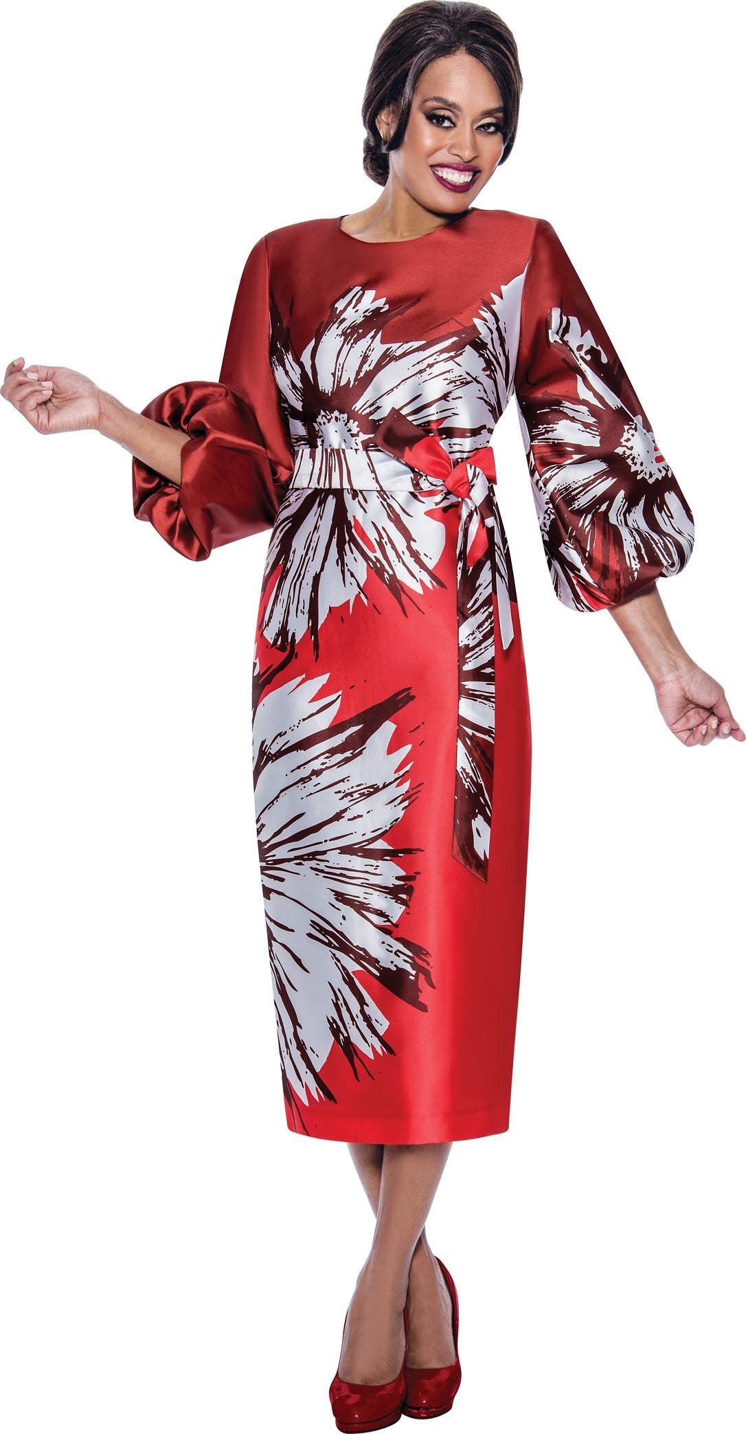 فستان رسمي مزهر للأم العروس من Divine Apparel DN12271