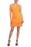 Cocktail Dresses Short Ruffle Fitted Cocktail Dress Tangerine