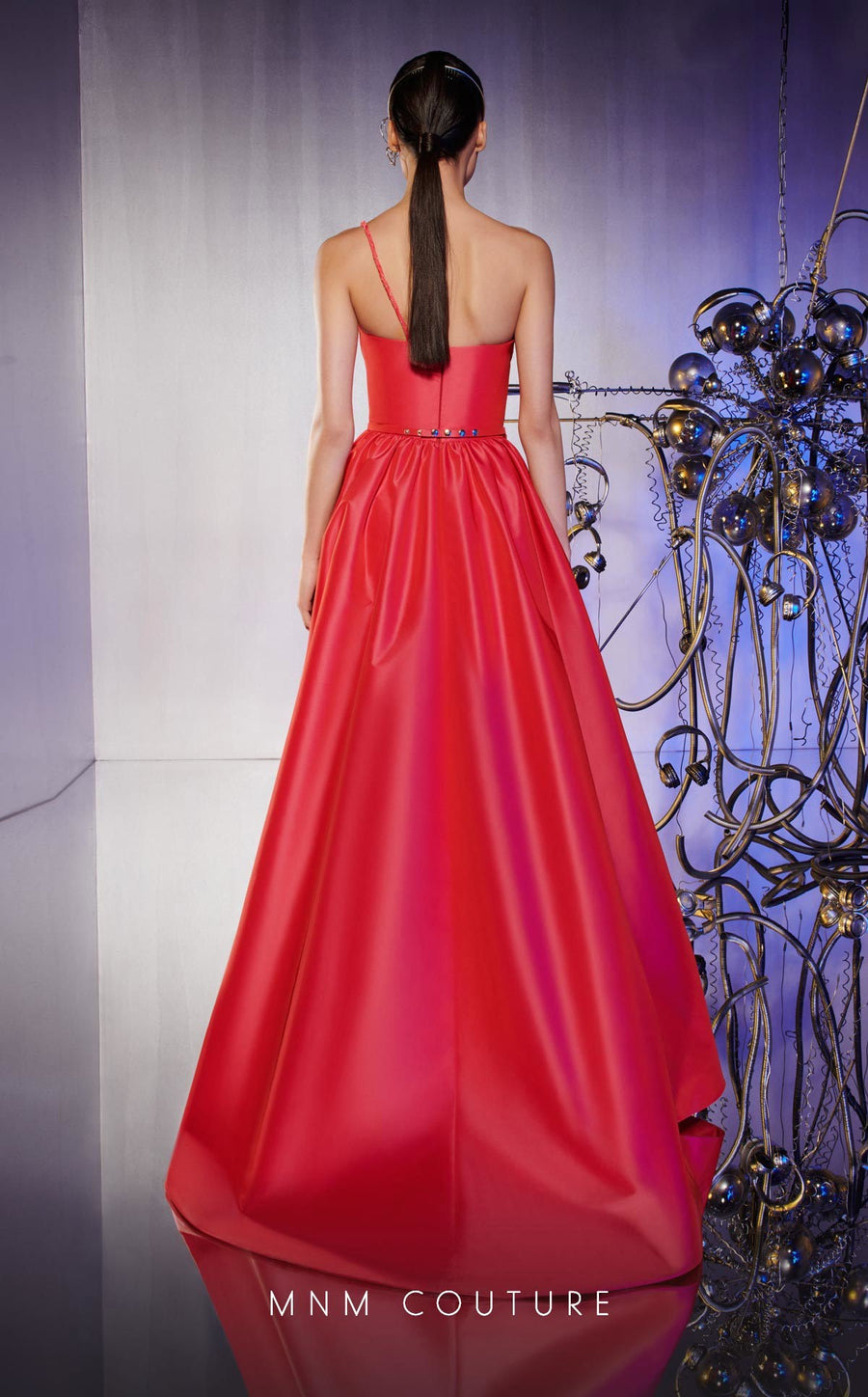 Formal Dresses Long Slit A Line Pleated Formal Evening Dress Fuchsia
