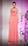 Formal Dresses Long Pleated A Line Lace Evening Formal Dress Pink